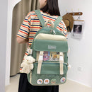 #A Backpacks Hit Color School Bookbag Rucksack Mochila Shoulder Bags Students Ba