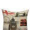 Non-fading Big Ben Printed Pillowcases Square Cleanable Sofa Car Cushion Covers