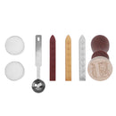 English Alphabets Five-petaled Flower Metal Hot Sealing Wax Clear Stamps(L)