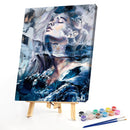 Girl Oil Paint By Numbers Kit DIY Drawing Picture for Adults Home Decoration Set