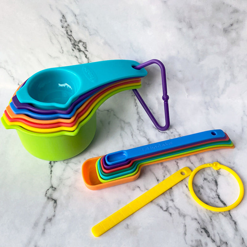 Plastic Measuring Cups and Spoons Set Baking Utensils Cooking Measuring Tools