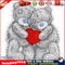 Bear Couple Full Drill Diamond Painting Home Decor DIY Mosaic Kit Picture Newly