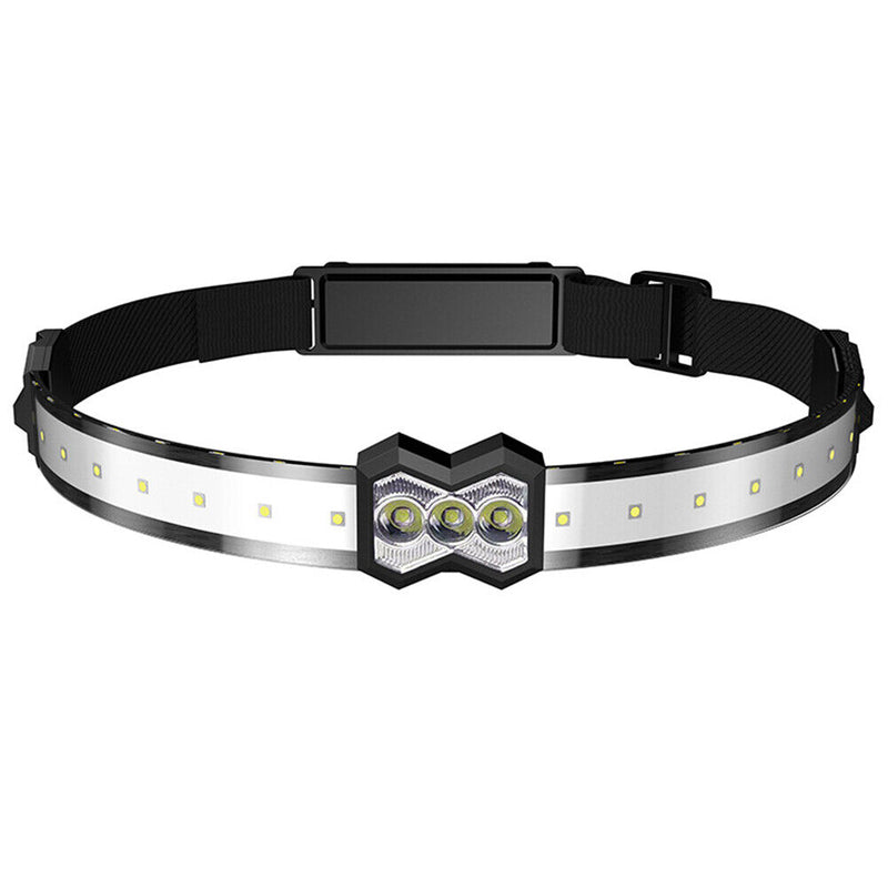 Mini Rechargeable 3LED + COB Headlights Outdoor Fishing Headlights Flutli