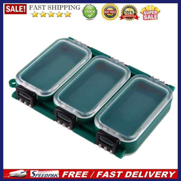 6 Compartment Waterproof Double Sided Fishing Storage Case Lure Box