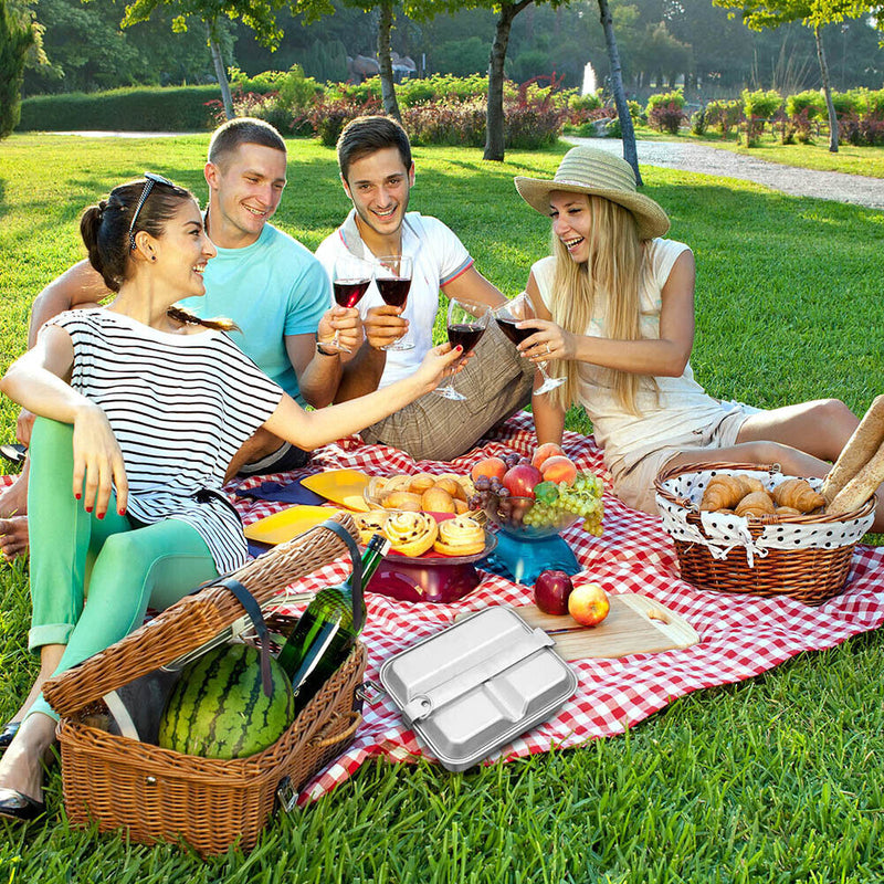 Portable Outdoor Camping Lunch Box Container Hiking BBQ Beach Food Accessories