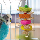 Parrot Bird Pet Hanging Swing Bird Corn Husk Chewing Bite Scratch Toys Newly