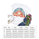 Independence Day Print Rainbow Tea T-Shirt (White L)