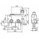 SPDT Normal Open/Close KW11-N KW12 Roller Micro Limit Switch Lever Arm