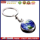 Solar System Metal Pendant Galaxy Nebula Earth Saturn Double-sided Glass Ba