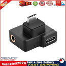 USB Type C Male to Female + 3.5mm Microphone Adapter for DJI OSMO ACTION Newly