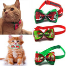 Holidays Dog Cat Snow Flakes Christmas Collar Adjustable Necktie Pet Bow Ties