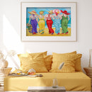 Women on Beach Colouring Oil Canvas Picture DIY Hand Painted Paint By Number Kit