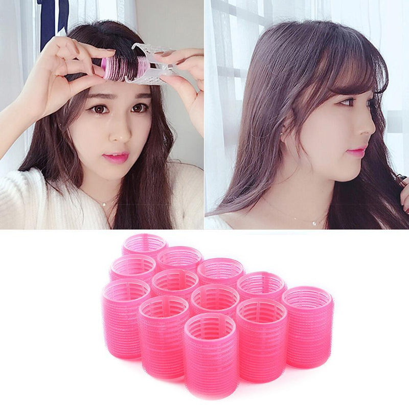12pcs Self Grip Hair Rollers Hairdressing Home Use DIY Hair Curlers (44mm)