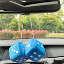 Styling Velvet Dice Multicolor Plush Dices Car Accessories Car Hanging Pendant