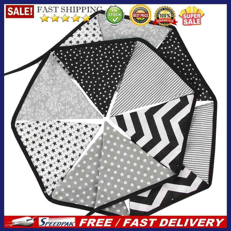 12 Flags 3.2m Pennant Bunting Banners Triangular Flags Party Wedding Decor