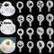 16 Coffee Machine Barista Stencils Template Strew Flowers Pad Duster Spray