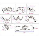 8PCS IQ Test Toys - Gift - Mind - Brain Teaser - Metal Wire - Puzzle Games