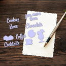 Wine Glass Series Metal Cutting Die Transparent Seal Stamp for DIY Scrapbooki