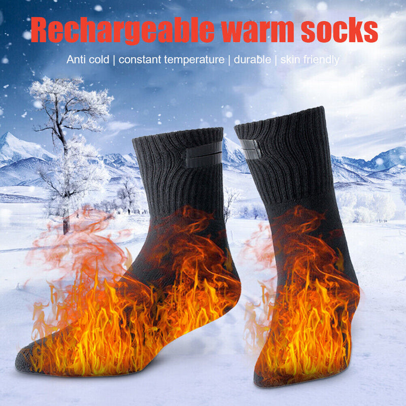 Winter Smart Electric Heating Socks Washable Foot Warmer Heated Thermal Stock