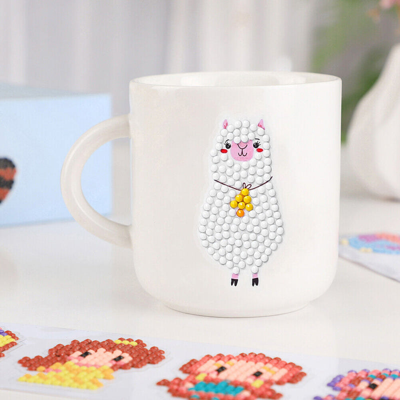 1 Set Camel Cactus Shape DIY Diamond Painting Stickers Cup Phone Book Decor Gift