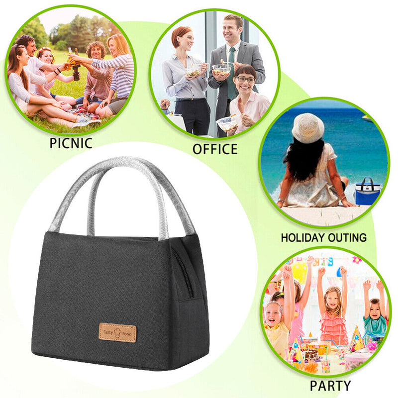 Handheld Picnic Lunch Insulation Bags Large Capacity Portable Food Cooler Bag