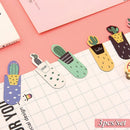 3pcs /Set Gift Cute Cartoon DIY Paper Clip Magnetic Notes Cactus Bookmark