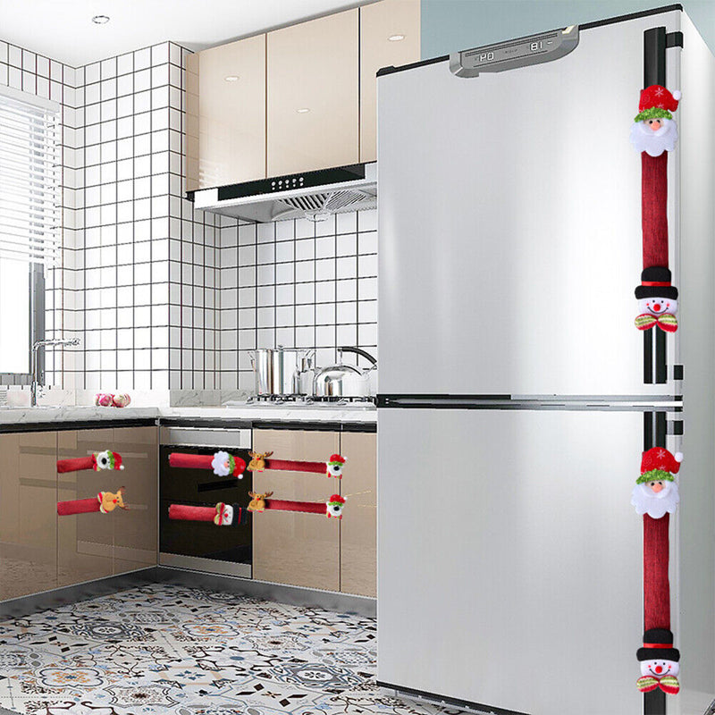 Kitchen Christmas Microwave Oven Gloves with Coasters Heat Resistant Gloves