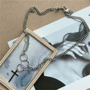 Gothic Party Jewelry Rock Collar Chain Necklace Cross Punk Choker Pendant