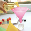 5Pcs/Set Plastic Liquid Oil Funnel Colorful Kitchen Sizes Tools 5 Hot CL W6G7