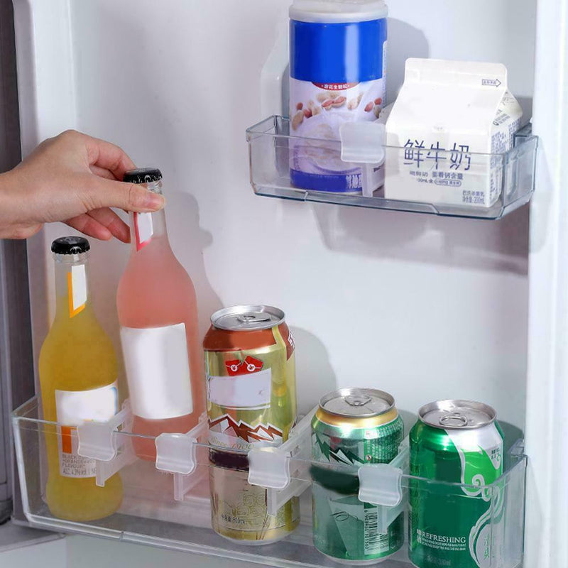 Refrigerator Space Telescopic Partition 4Pcs/Set Side Box Separator Door Z2W8