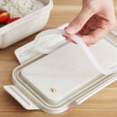 Microwave Lunch Containers Box with Compartments Food Container (Beige) Newly