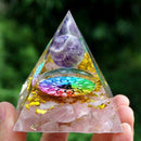 Orgonite Pyramid Amethyst Peridot Healing Crystal Energy Orgone Crafts (A)