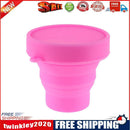 Outdoor Travel Silicone Retractable Tumblerful Collapsible Bottle(Pink)