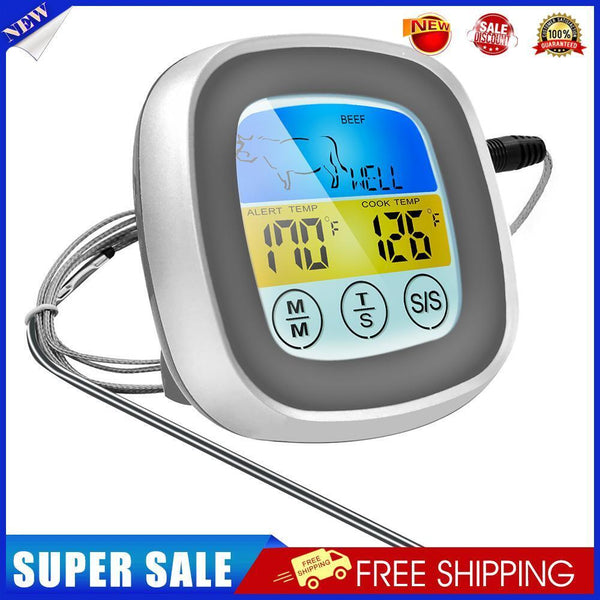 Digital Kitchen Thermometer Meat Food Temperature Measurement Tool (Grey)