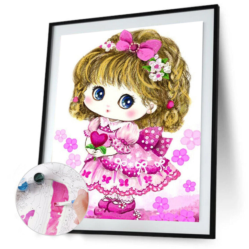 Little Girl 40x50cm Oil Paint By Numbers Picture DIY