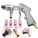 Sandblaster Air Siphon Feed Blast Gun with 1 Metal + 4 Ceramic Nozzle Tips Newly
