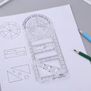 Geometric Ruler Students Rotatable Mathematical Ellipse Circle Drafting Tools