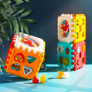 Toddler Plastic Activity Cube Shape Number Sorting Toys Building Blocks Newly