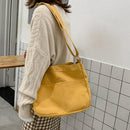 Women Canvas Shoulder Bags Solid Color Large Capacity Casual Messenger Handbag