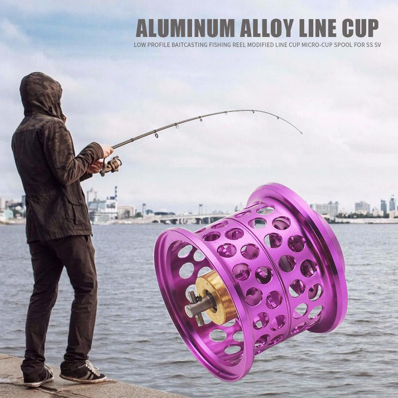 Low Profile Casting Fishing Reel Modified Line Cup for DAIWA Steez (Purple)