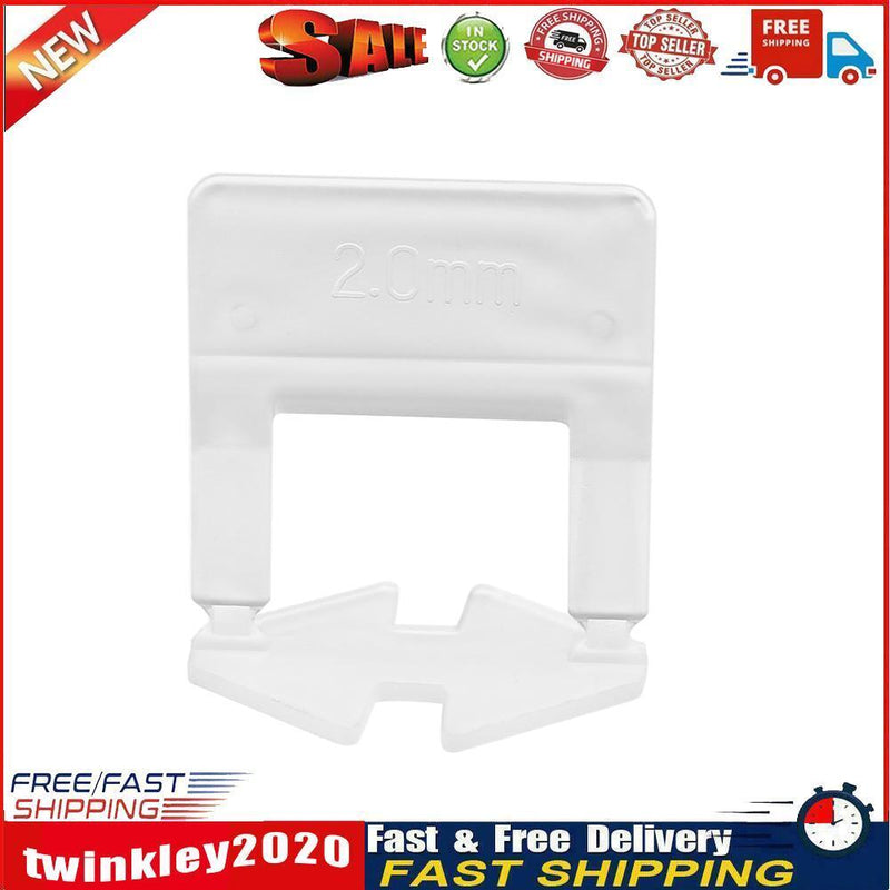 100pcs Plastic Ceramic Leveling System Wedges Clips Flooring Tools (2.0mm) Newly