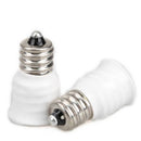 10X E12 to E14 LED Bulb Lamp Holder Lamp Adapter Socket Adapter White Newly