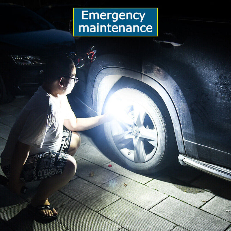 USB Rechargeable COB Flashlight Handy Light Lamp Carabiner Camping Out