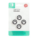 4pcs Cat Paw Silicone Thumb Grips for Nintendo Switch Controller (White) Newly
