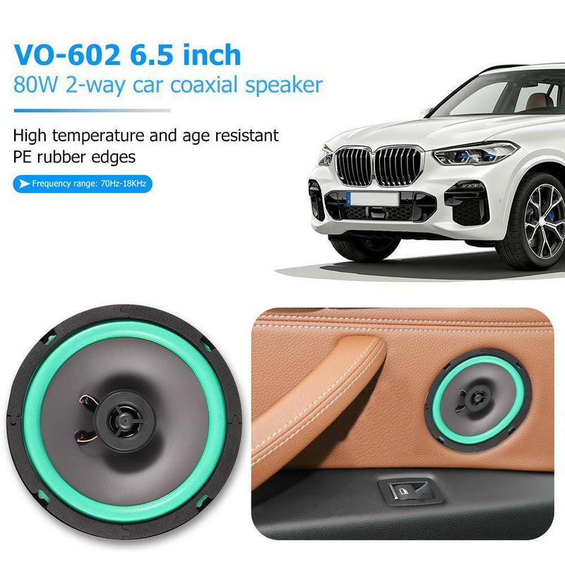 Car Coaxial Speakers, 16.5cm, 85dB, High Sound Quality, Universal, 80