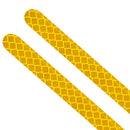 2x Car Reflector Stickers Rearview Mirror Reflective Warning Tape (Yellow) Newly