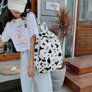 Cow Print School Bags for Women Girls Large Capacity Backpack Casual Bagpacks