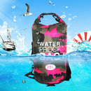 Outdoor Dry Bag Swimming Waterproof Sack for Boating Raft (20L Rose Red)
