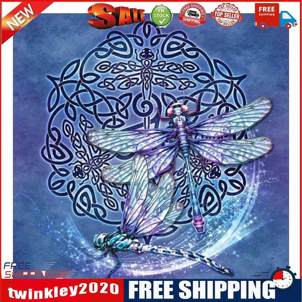 5D Diamond Painting DIY dragonfly Full Drill Round Rhinestone Kit Art