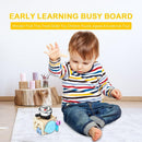 Busy Activity Cube Wooden Toddler Toys for Learning Life Skills (Bear)